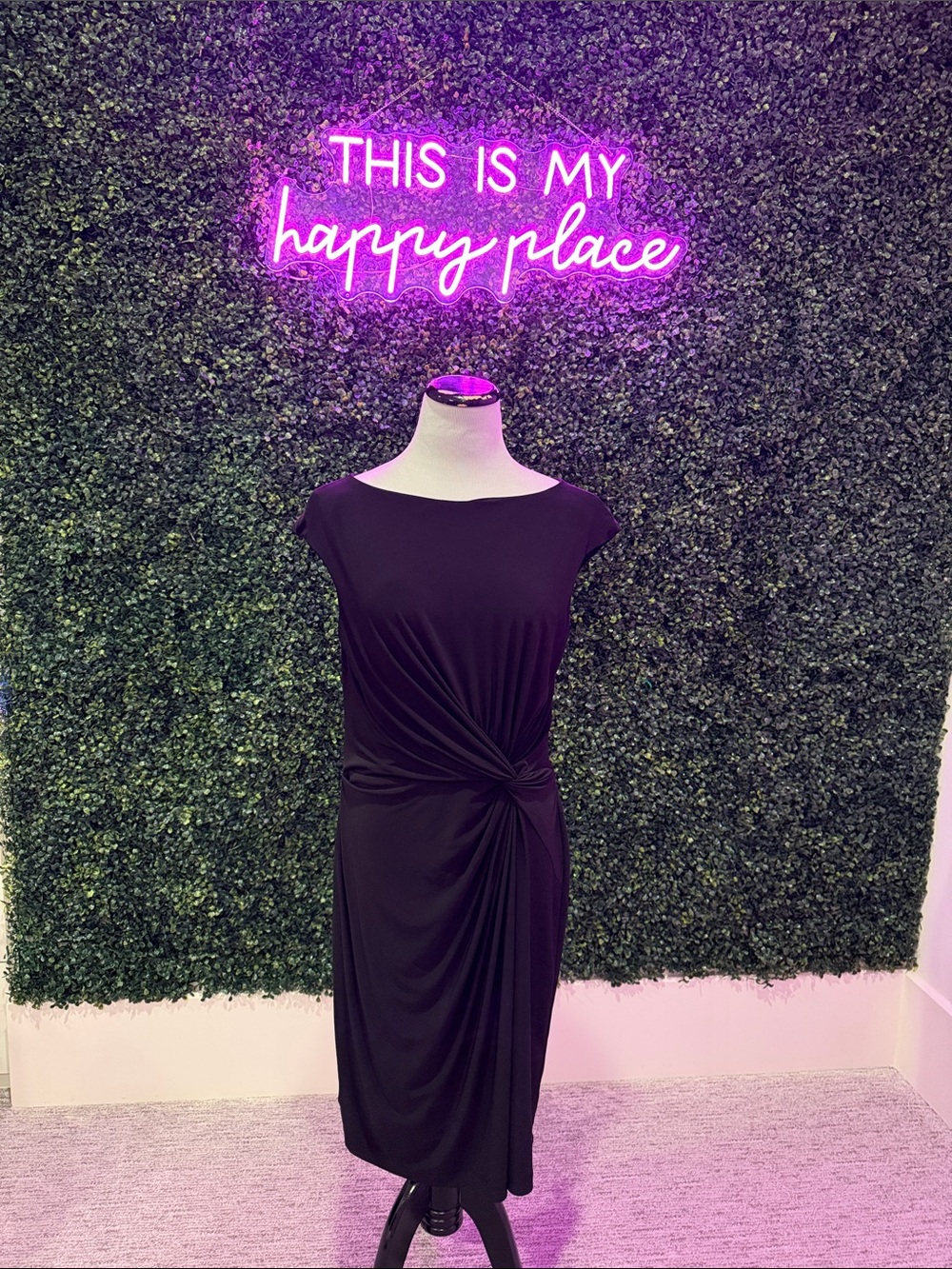 Ralph Lauren Classic Black Twist-Front Women's Dress